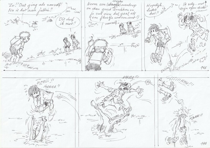 Edwin Wouters, Jommeke 306: Rubberman - Planche originale