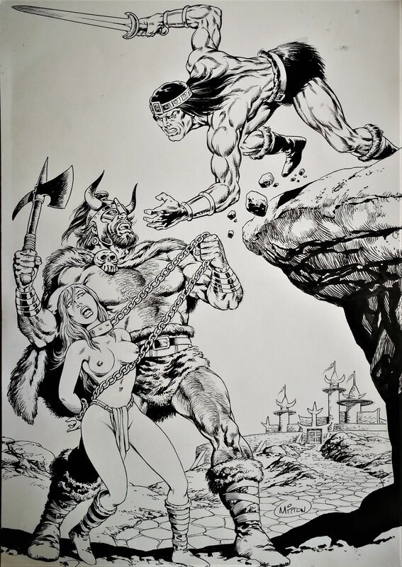 Conan le Barbare by Jean-Yves Mitton - Original Illustration