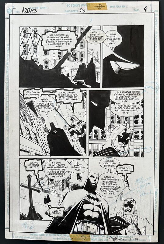 For sale - Roger Robinson, James Pascoe, Planche Originale Roger Robinson Batman Azrael : Agent of the Bat #53 page 4 - Comic Strip