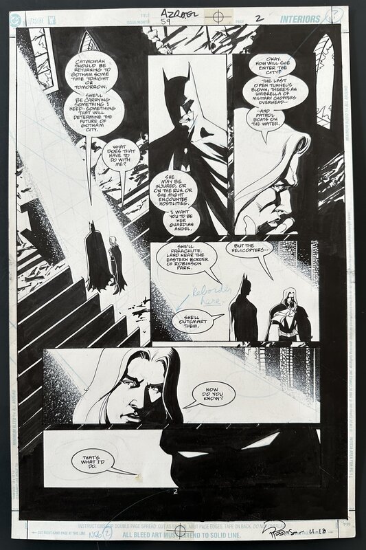 For sale - Roger Robinson, James Pascoe, Planche Originale Roger Robinson Batman Azrael : Agent of the Bat #59 page 2 - Comic Strip