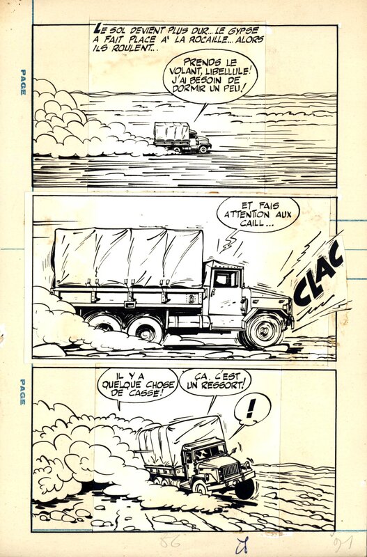 En vente - Maurice Tillieux, Turk, Tillieux : Gil Jourdan, Gag de Poche n° 53 planche 91 - Planche originale