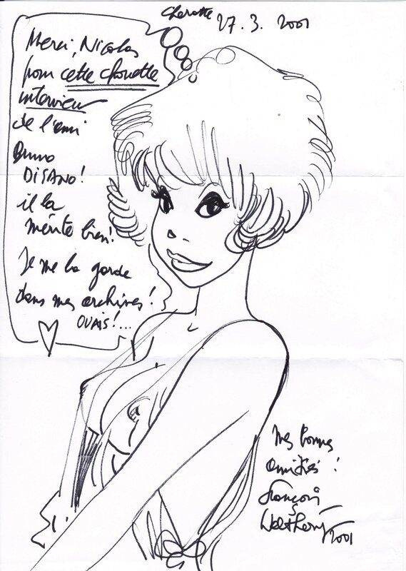 Natacha par François Walthéry - Dédicace