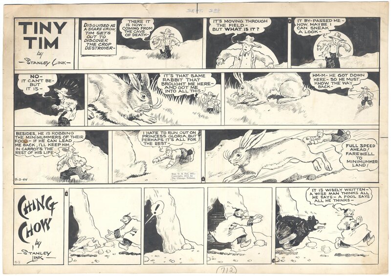 Stanley Link, Tiny Tim/Ching Chow sunday strip - Comic Strip