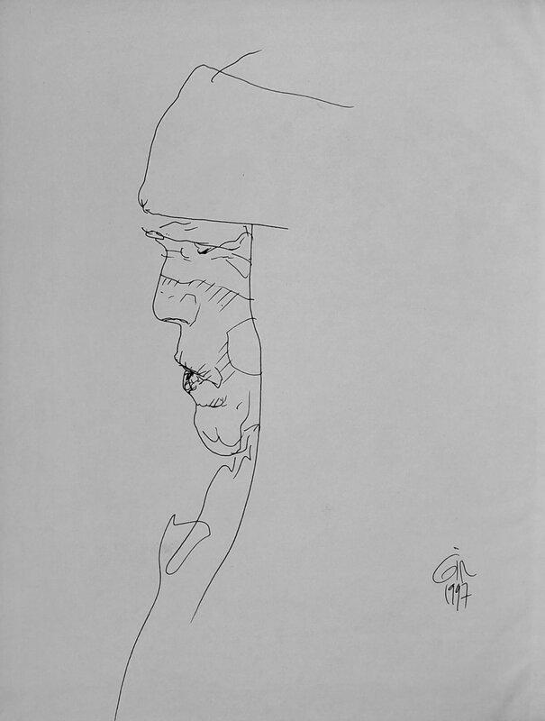 Jean Giraud, Dédicace Gir sur Blueberry #3 - Sketch