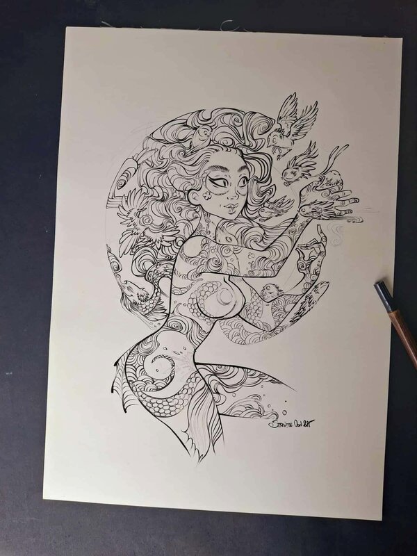 For sale - Waves by Ood Serrière - Original Illustration