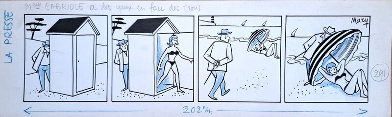Mary, Jean Blondeau, Mlle Cabriole a des yeux en face des trous - Comic Strip