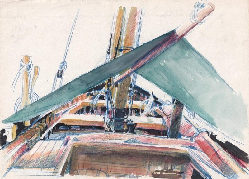 For sale - Yvon Le Corre, Eliboubane, Cabanage - Original Illustration