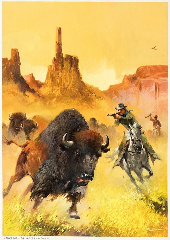 Vicente B. Ballestar, G F Unger #243 - Taureaux blancs - Série d'auteurs du Far West - Couverture originale