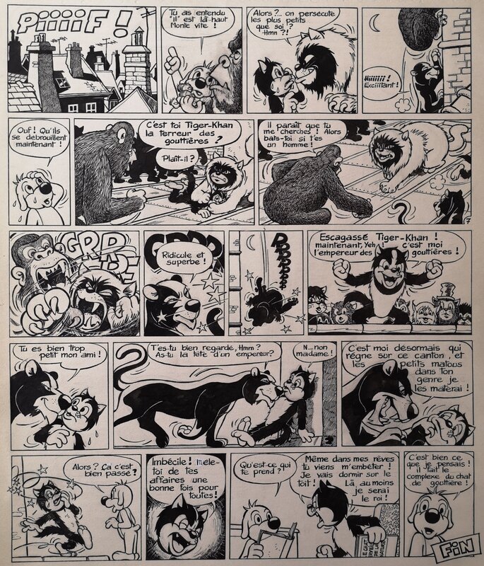Michel Motti, José Cabrero Arnal, Episode Pif et Tiger Khan, Planche de fin / Pif Gadget#433 - Comic Strip