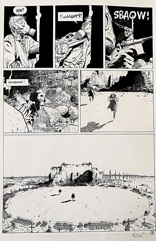 Christian Rossi, Cédric Apikian, La ballade du soldat Odawaa - Planche originale