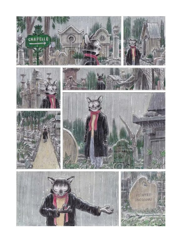 For sale - Andréi Arinouchkine, Le Chat- peintre. Planche 17 - Comic Strip