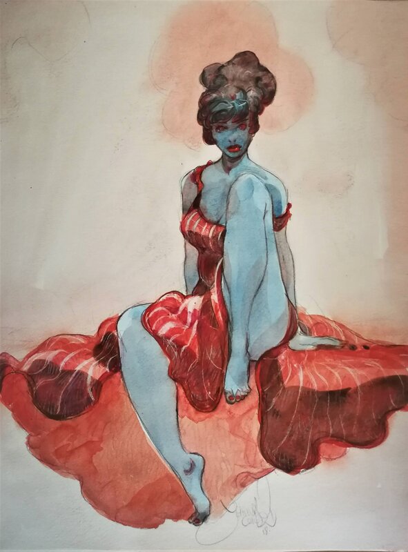 Blue by Yannick Corboz - Original Illustration
