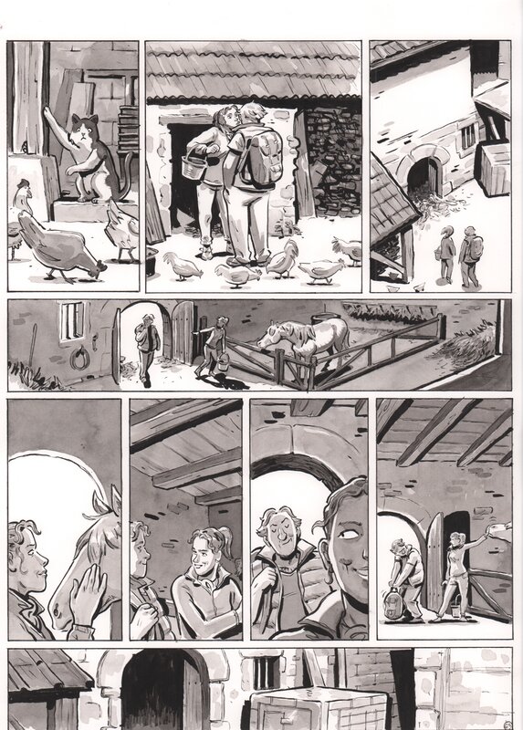 For sale - Boris Guilloteau - un grand Bourgogne oublié - Tome 2 -Planche originale page 63 - Comic Strip