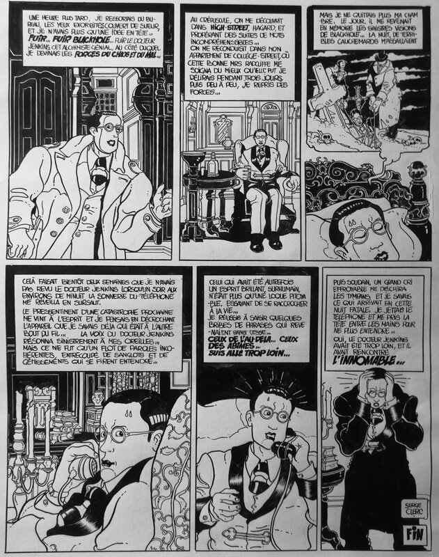Serge Clerc, Le dessinateur espion, l'homme de Black Hole - page de fin - Comic Strip