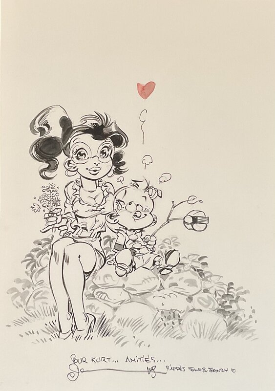 Dan Verlinden, Kleine Robbe, juf Cijfer - Original Illustration