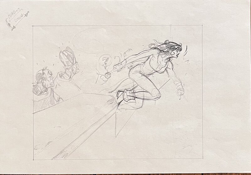 En vente - Olivier Le Discot, Recherche ( crayonné) La légende dorée - Planche originale