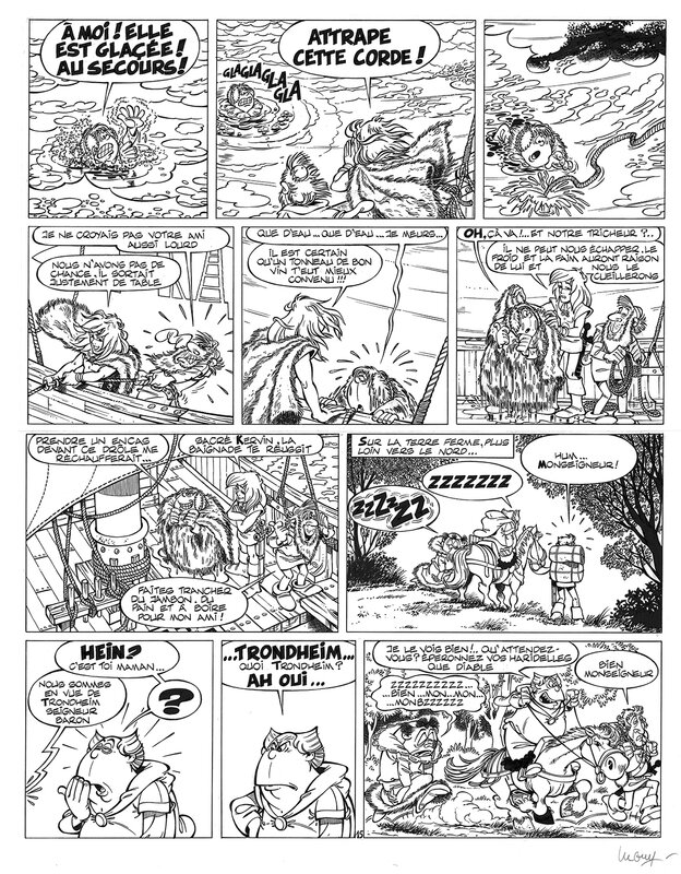 For sale - Philippe Luguy, Planche originale PERCEVAN - Comic Strip