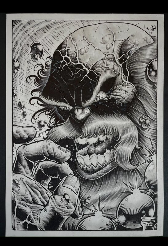 The Maestro/Hulk by Edson Passos - Original Illustration