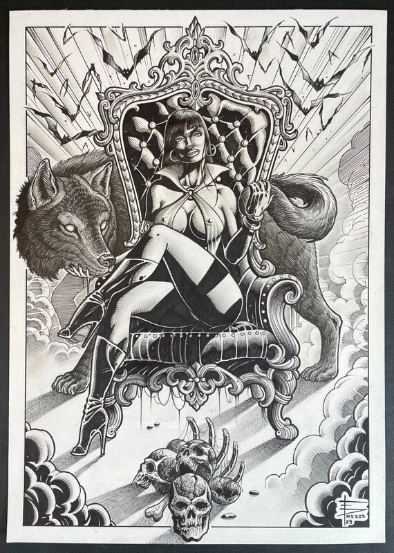 Vampirella by Edson Passos - Original Illustration