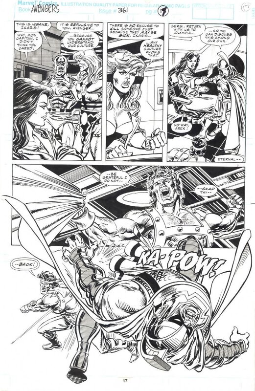 Steve Epting, Tom Palmer, Bob Harras, Avengers #361, pag.17 - Planche originale