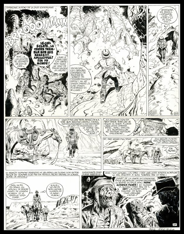 Jean Giraud, Jean-Michel Charlier, Blueberry - Le Spectre aux Balles d'Or - Planche originale