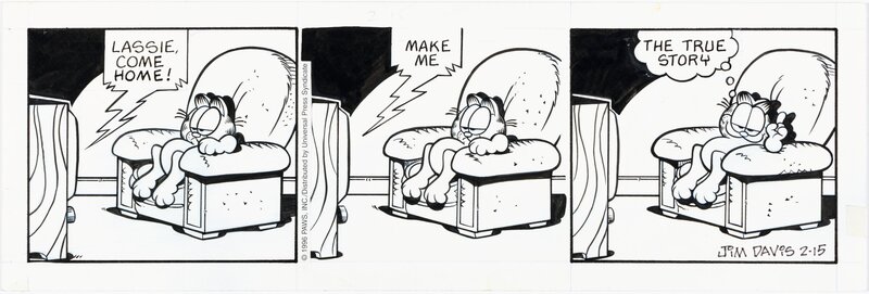 Jim Davis, Garfield daily strip 1996 - Planche originale