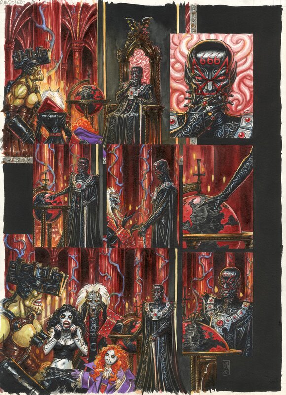 En vente - Olivier Ledroit, Requiem tome 11 - planche originale 31 - Planche originale