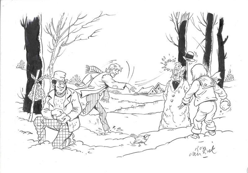 Robert en Bertrand par Ron Van Riet, Willy Vandersteen, Studio Vandersteen - Illustration originale