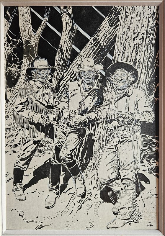 Jean Giraud, Moebius, 1983 - Blueberry, Mac Clure & Redneck - Original Illustration
