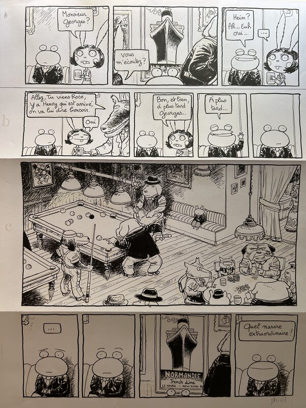 En vente - Phicil, Georges Frog#4, American Dream, planche n°44, 2010. - Planche originale