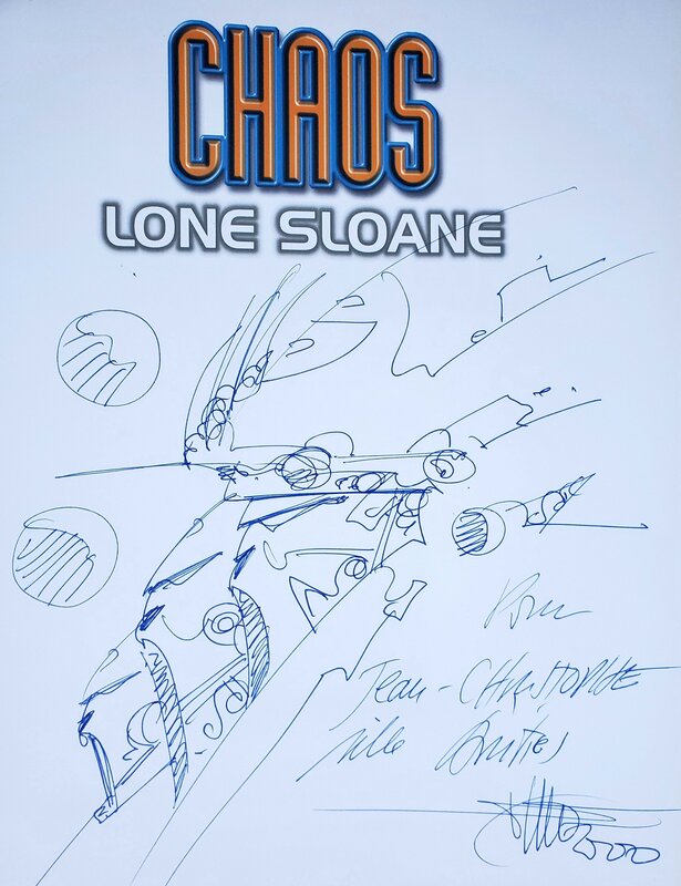Philippe Druillet, LONE SLOANE T8 CHAOS - Dédicace
