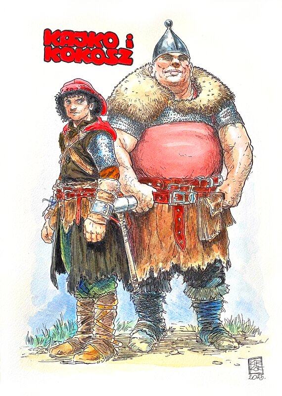 Arkadiusz Klimek, Kayko et Kokosh / Kajko i Kokosz - colour - Illustration originale