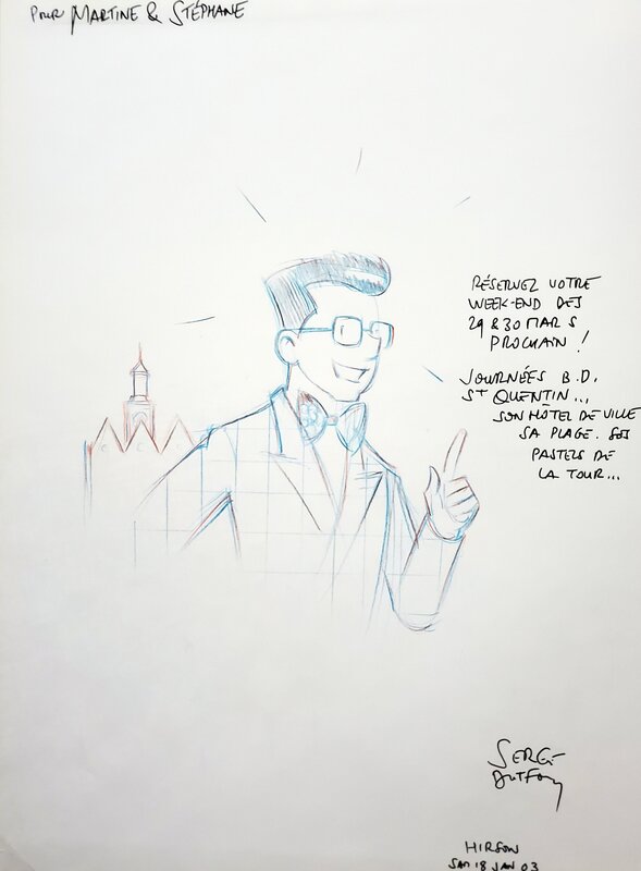 Serge Dutfoy, TINTOUIN A SAINT-QUENTIN   T2 LE 9e PAPILLON - Sketch
