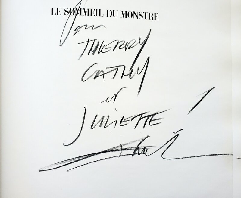 Enki Bilal, dédicace manuscrite   LE SOMMEIL DU MONSTRE - Dédicace