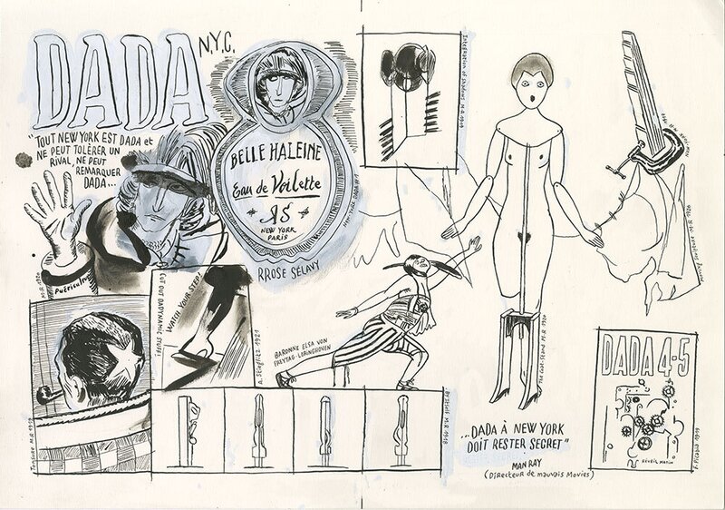 En vente - Philippe Dupuy, Une histoire de l’art (opus 2) Peindre – planche 108-109 - Planche originale