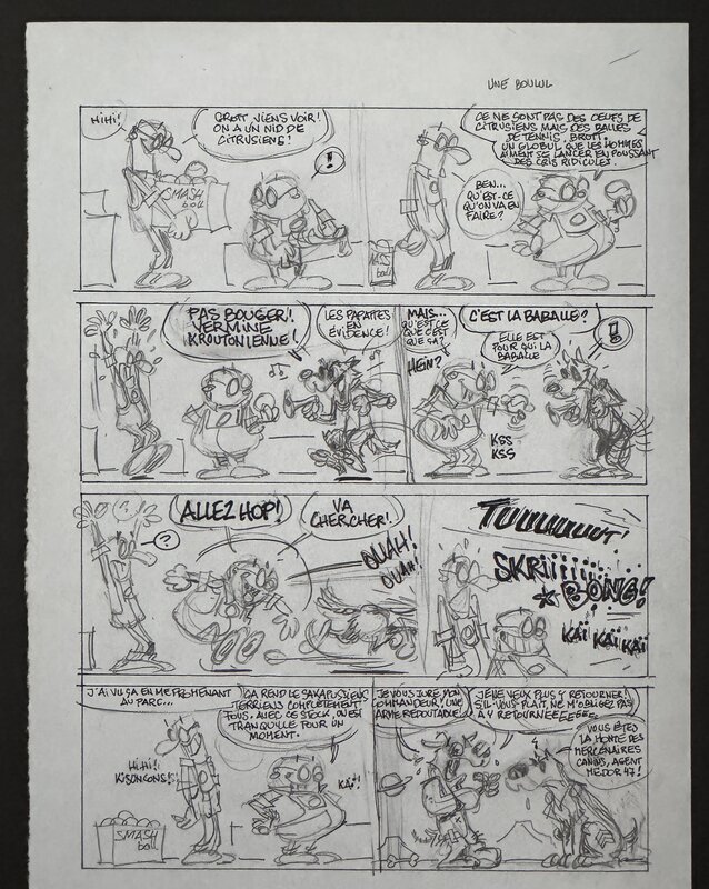 Janry, Morgann Tanco, Gihef, Story-Board de Grott & Brott 2 - p 40 - Œuvre originale