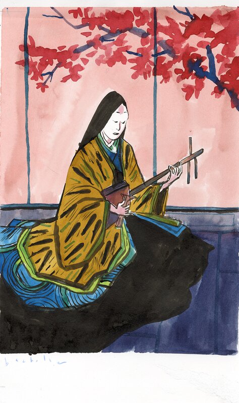 En vente - Benjamin Bachelier, Le clan des Otori – Illustration originale 7 - Illustration originale