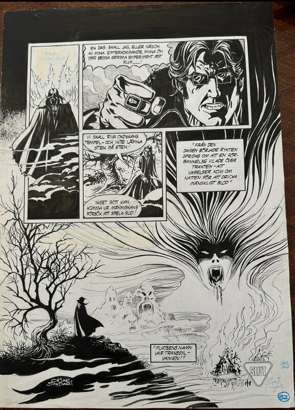 Fantomen par César Spadari - Planche originale