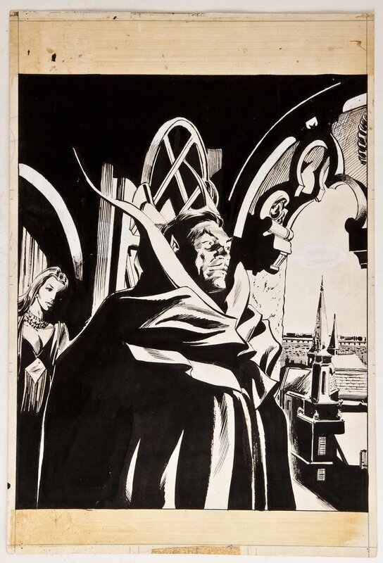 Gene Colan, Tomb of DRACULA #47 title splash page - Comic Strip