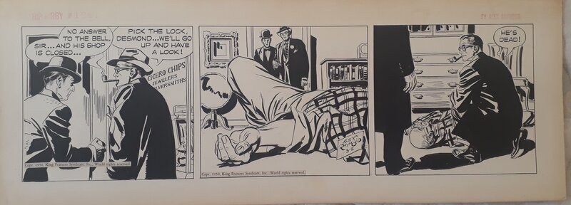 Alex Raymond, Rip Kirby daily strip 3-2-1950 - Comic Strip