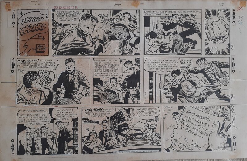 Frank Robbins, Johnny Hazard sunday 3-8-1959 - Comic Strip