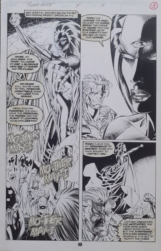Marc Silvestri, Cyberforce #4 Page 3 (Image, 1993) - Planche originale