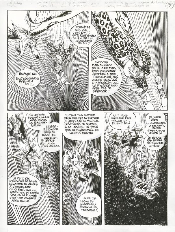 En vente - François Boucq, Les aventures de Jérôme Moucherot - Planche originale
