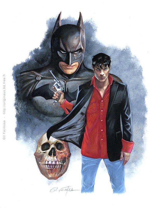 DYLAN DOG & BATMAN by Gil Formosa - Original Illustration