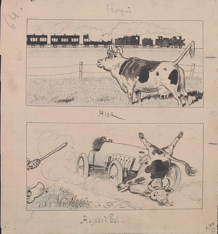 Progrès by Arsène-Henry de Saint-Alary - Original Illustration
