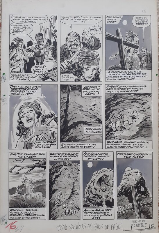 John Buscema, Tales of the Zombie #1 page 12 (1973) - Comic Strip