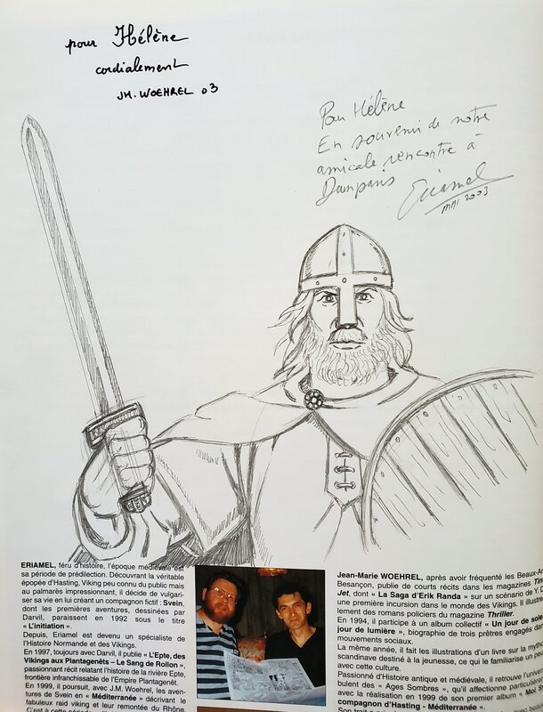 Eriamel, Jean-Marie Woehrel, MOI SVEIN, COMPAGNON D'HASTING  T3 PEPIN II D'AQUITAINE - Dédicace