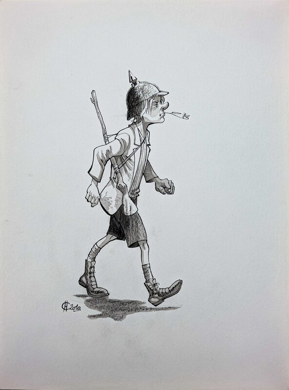 En vente - La Guerre des Lulus par Hardoc - Illustration originale