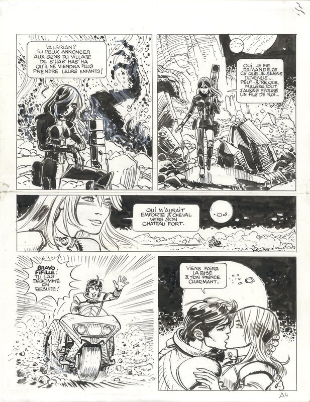 Valerian T22 page 4 by Jean-Claude Mézières - Original Illustration