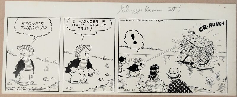 Ernie Bushmiller, Nancy daily strip1941 - Planche originale